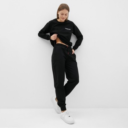 Women's costume (sweatshirt/pants), black color, size 50-2