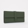 Women's wallet on the button, green color