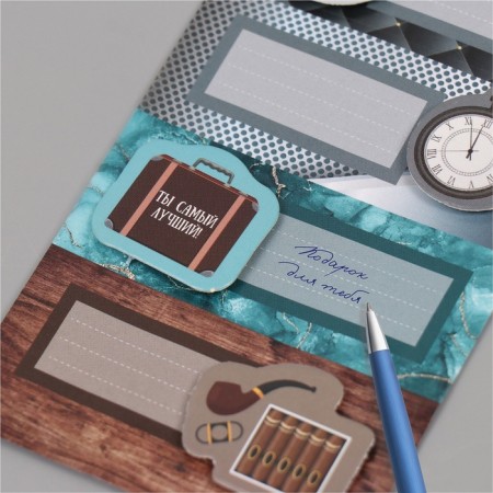 Sticking with a volumetric element "Gentleman" 7x15.2 cm-2