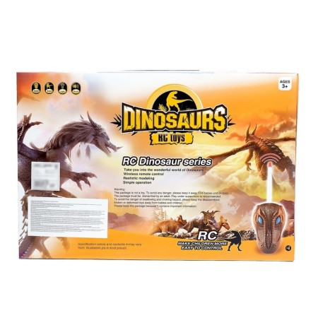Dinosaur radio-controlled T-Rex, light and sound effects, works from batteries-4