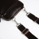 Male bag, textura over the shoulder, genuine leather, dark brown color