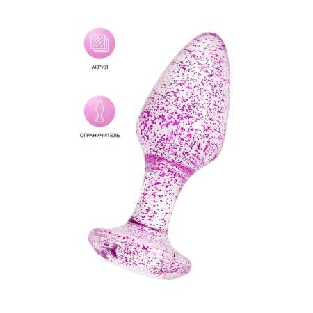 Toyfa anal plug, acrylic, purple color, 8 cm, D 2.8 cm-9