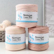 Трикотажная пряжа вторичная 90% хлопок,10% п/э, 100м/450±50 гр (персик) МИКС