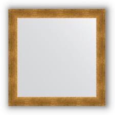 Mirror in the baguette frame - poisoned gold 59 mm, 64 x 64 cm, evoForm