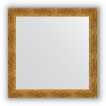 Mirror in the baguette frame - poisoned gold 59 mm, 64 x 64 cm, evoForm