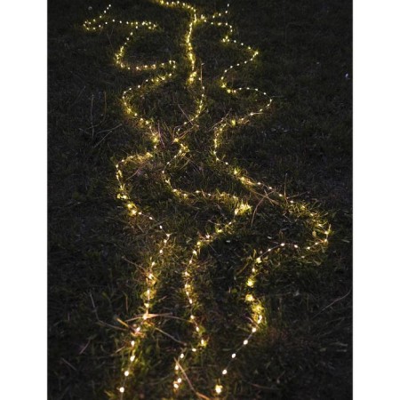 Garland "thread" 10 m Rosa, IP44, silver thread, 100 LED, warm white glow, 2 modes, solar battery-14
