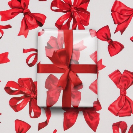 Glossy packaging paper "Bows", 50 x 70 cm