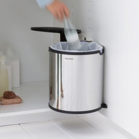 Brabantia garbage bucket, built -in, polished steel color, 15 liters-2