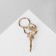 Brooch "Gymnast" with hulahup, white color in gold