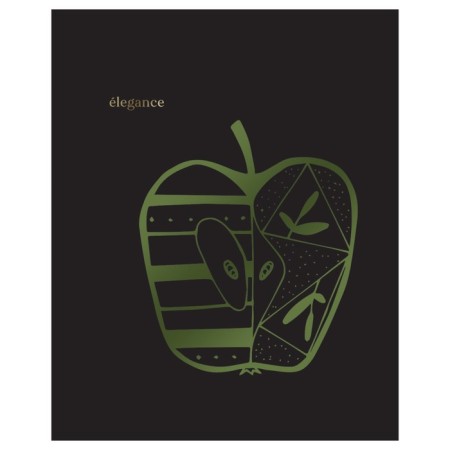 Notebook of 48 sheets in the Elegance cage, cover coated cardboard, metallized panton, foil embossing, offset unit, mix-4