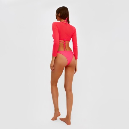 Separate male swimsuit minku with a top pink color, size 46-6