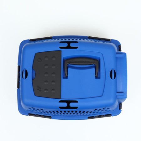 Carriage for animals with a plastic door, 40 x 32 x 26, blue-5