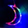 Garland "fringe" 2.7 × 0.9 m with nozzles "month", IP20, transparent thread, 138 LED, glow of multi, 8 modes, 220 V