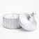 Candle "Dome" in a candlestick with narrow faces of gypsum with a lid, 7.5x9 cm, silver