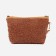 Cosmetic bag with a lining, brown color