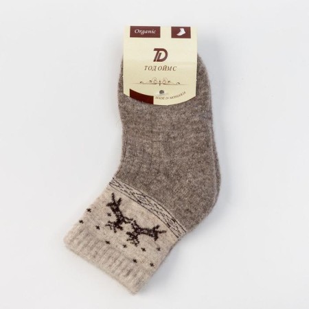 Nosk children from Mongol wool "deer", gray color, size 16-18 cm (4)-2