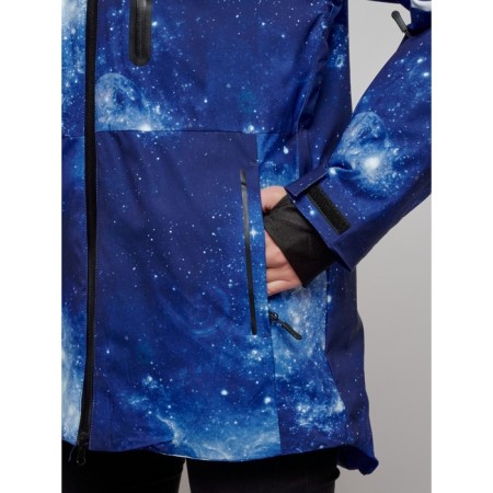 Ski jacket female, size 42, blue color-4