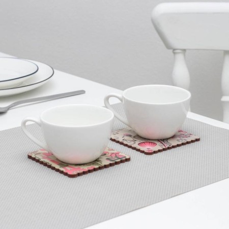 Standing under the mug Paris, 2 pcs, 9.5 x 9.5, wooden-2