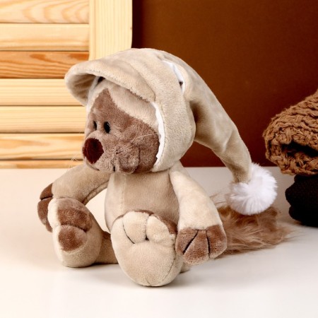 Soft toy "cat" in a suit, 25 cm, beige color-2