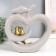 Souvenir ceramics "Two birds on the apple" Gray 8x22.5x22.3 cm