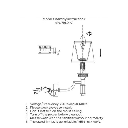 Wall lamp (sconces) Patricia E14 40W-9