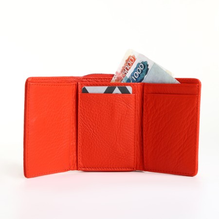 Women's wallet on magnet, redhead color-5