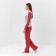 Pajama New Year's Women's KAFTAN "X-MAS", white/red color, size 48-50