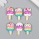 Decor for creativity Plastic "Eskimo with sprinkling" MIX 3.4x2.8x0.7 cm