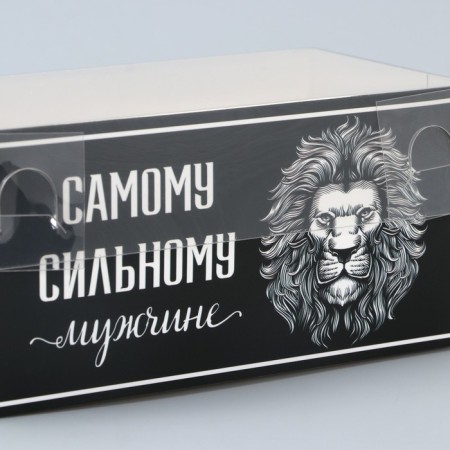 Capcake box, confectionery packaging, 2 cells to a strong man, 16 x 8 x 7.5 cm-3