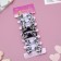 Hair gum "Bow" (set 6 pieces) spots, 3.5 cm, black white