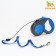 Roulette "Pigger" reflective, 5 m, up to 25 kg, cable, rubberized handle, blue
