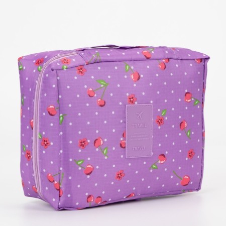 Cosmetic bag 2 parts with lightning, lilac color-1