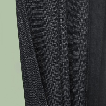 Set of curtains "Jerry", size 140 x 270 cm - 2 pcs, grab - 2 pcs, color wet asphalt-1