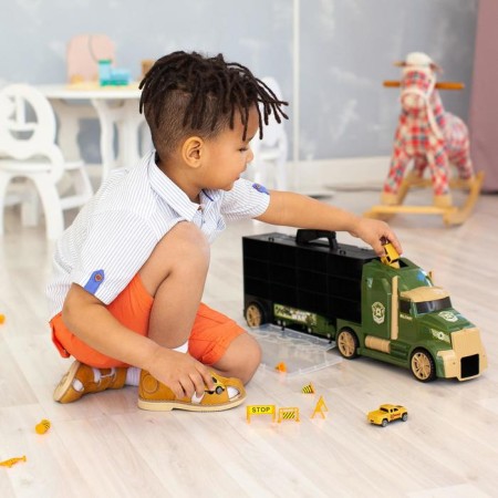 Auto -Vorot Case Givito Militari, with cars, with tunnel, green color, 64 cm-9