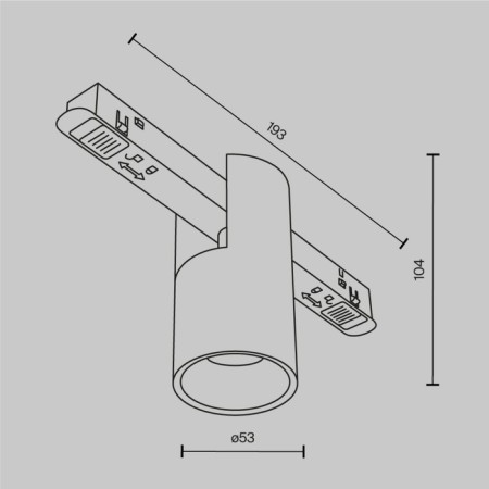 Technical TR122-2-7W4K-BS, LED, 7 W, 193x53x104 mm, 380 lm, 4000K, brass-7