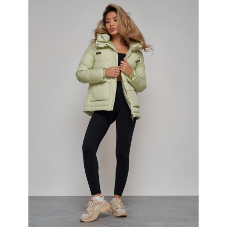 Winter jacket female, size 50, light green color-18
