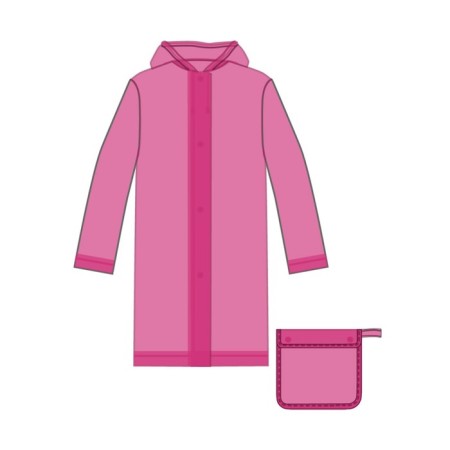 Raincoat for girls, height 104-110 cm-3