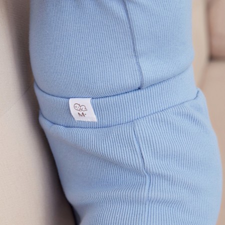 Pants (clashes) for Minaku girl, dusty blue, height 68-74 cm-4