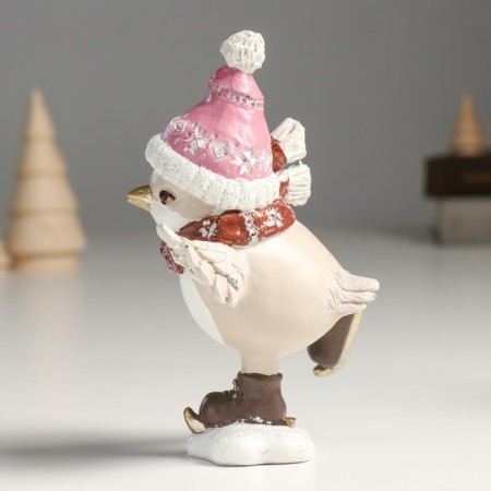 Polystone souvenir "Tick in a hat and scarf, on skates" MIX 9.5x7.5x15 cm-4