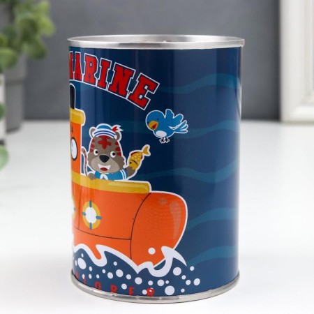 Piggy bank Metal "Beast and Hobbies" MIX 10x7.5x7.5 cm-12