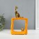 Souvenir Ceramics "Cats Mouse. Square" Orange with gold 5.2x13.5x23 cm