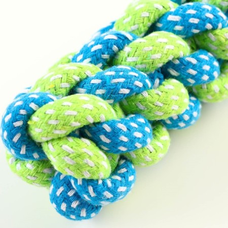 A wicker cable toy with a pen, 120 g, up to 31 cm, blue/green-3