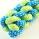A wicker cable toy with a pen, 120 g, up to 31 cm, blue/green