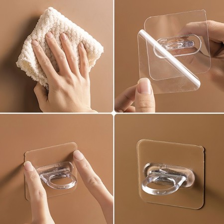 Holder with an adhesive surface of the tundra, d = 25 mm, 68x68 mm, transparent-10