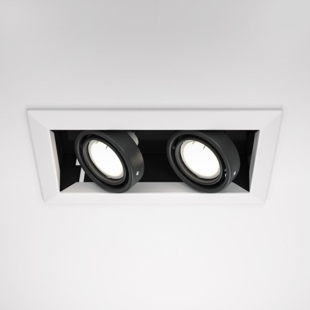 The built-in lamp Technical DL008-2-02-W, 2x50W, 24.5x12.6x7.2 cm, GU10, white color