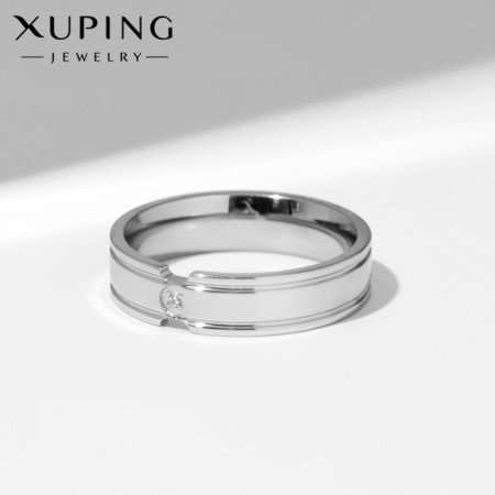 Ring Xuping Status, white color in silver, size 17