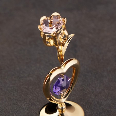 Souvenir "Tulip with Heart", with crystals-2