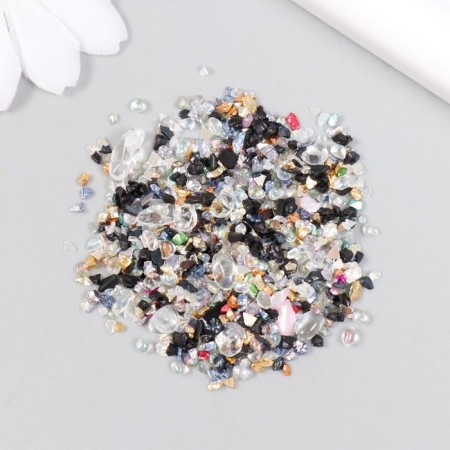 Decor for creativity in the jar "Natural stone with glass - classic" 20 grams 5x2.2x2.2 cm-1