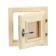 Window, 30 × 30cm, double glass of linden, bronze