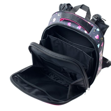 School backpack 38 x 30 x 16 cm, ergonomic back, Stavia "White Dog" multicolor/pink-7
